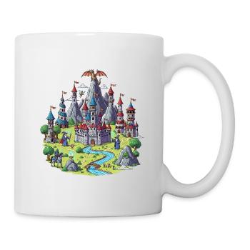 Medieval Magic Castle Illustration - Mug - white - Right