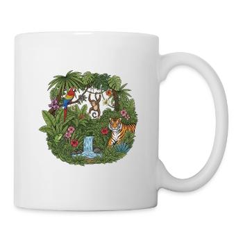 Tropical jungle underestimated animal mix - Mug - white - Right
