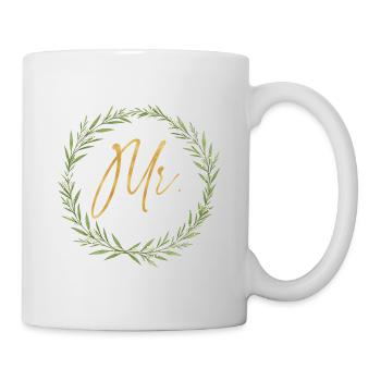 Conception de couronne élégante pour le marié - Mug blanc - blanc - Droite
