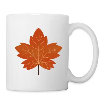 Illustration de feuille d’érable d’automne - Mug blanc - blanc - Droite