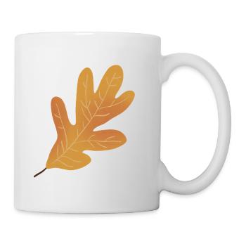 Autumn Oak Leaf Illustration - Mug - white - Right