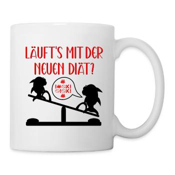 DIET SAYINGS - WEIGHT LOSS - SHARKS - Mug - white - Right
