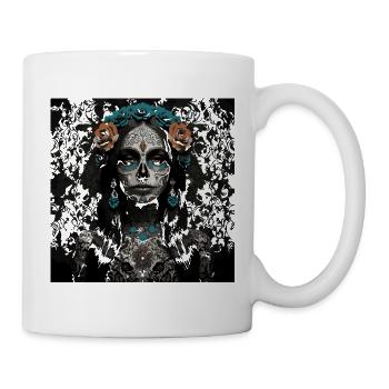 Dia de los Muertos Sugar Skull Portrait - Mug - white - Right
