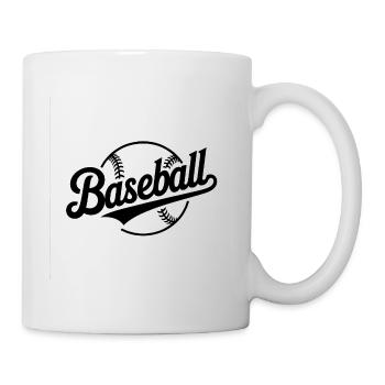 Baseball - Logo sportif cool - Mug blanc - blanc - Droite