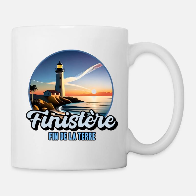 Finistère Bretagne Phares Bretons Fierté - Mug blanc - blanc