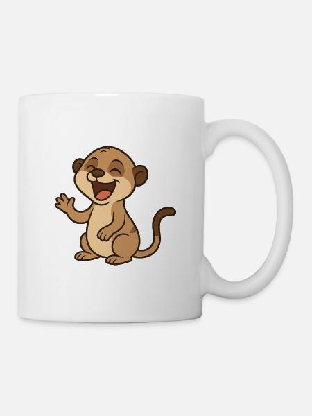 lachendes_Erdmaennchen - Mug - white