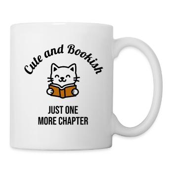 Niedliches Katzenlesebuch - Tasse - Weiß - Rechts