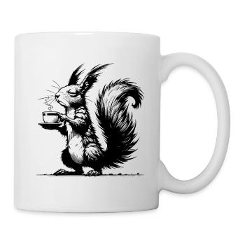 Small Squirrel, Big Cup Squirrel Caffeine - Mug - white - Right