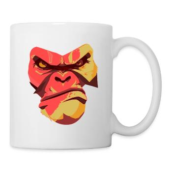 Gorilla Power Back Design - Tasse - Weiß - Rechts