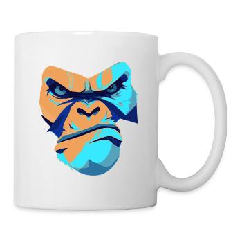 Untamed Gorilla Blue Front Print - Mug - white - Right