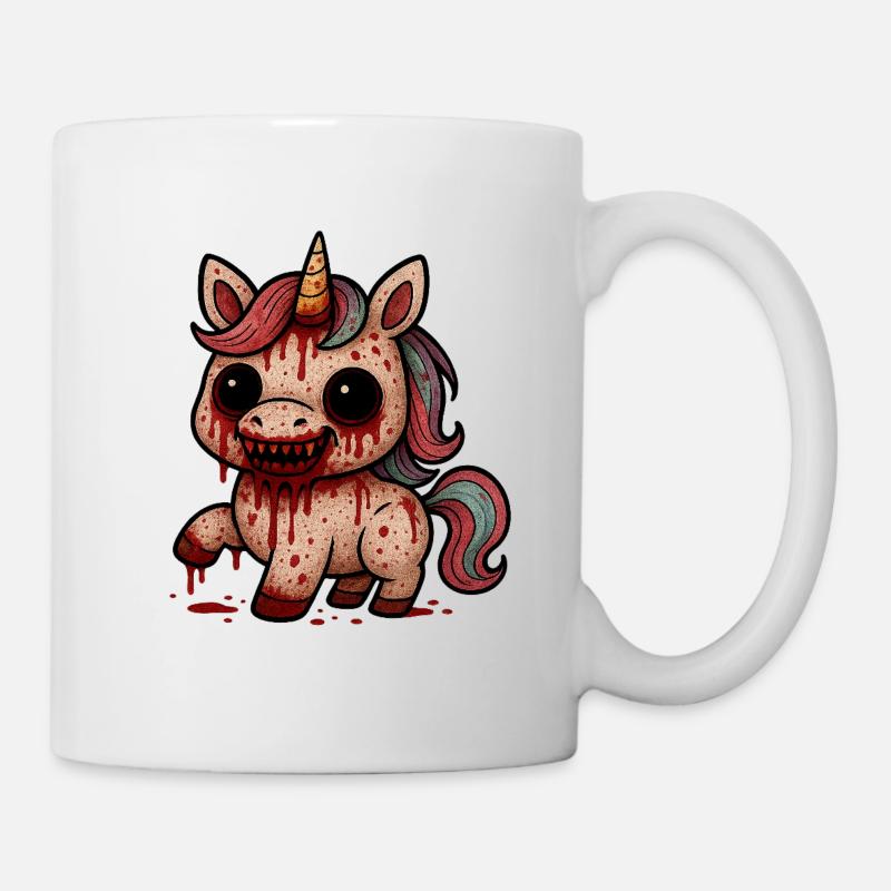 Licorne Horrifique Sanglant - Mug blanc - blanc
