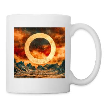 Ciel cosmique et montagne mystique - Mug blanc - blanc - Droite