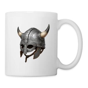Viking helmet with rune motif - Mug - white - Right