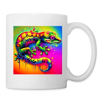 Gecko - Tasse - Weiß - Rechts