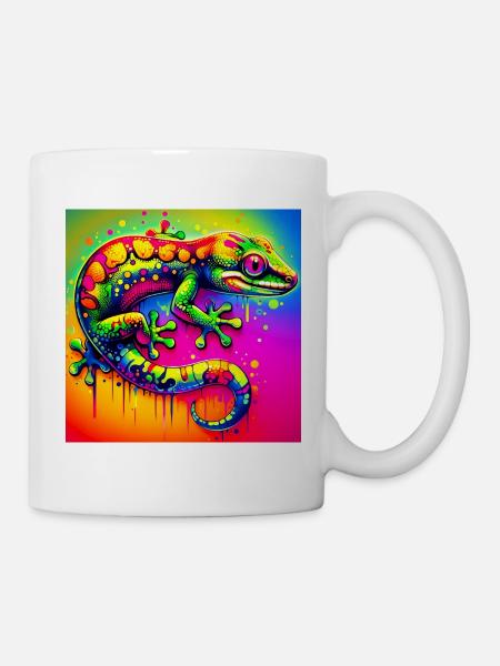 Gecko - Tasse - Weiß