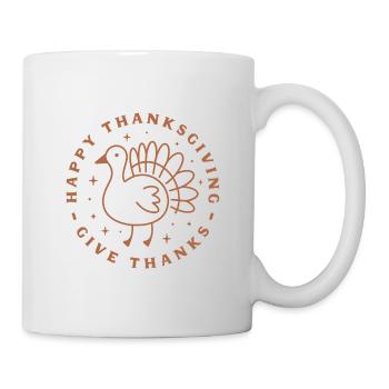 Frohes Thanksgiving Christliches wünscht Nutztier - Tasse - Weiß - Rechts