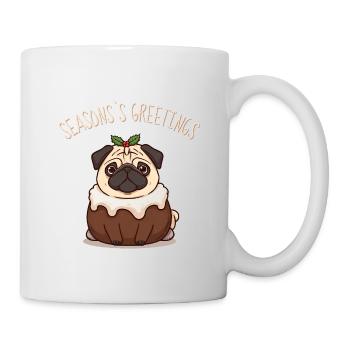 Bouledogue français – Vœux de Noël - Mug blanc - blanc - Droite