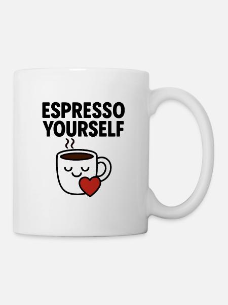 Entzückende Kaffeetasse mit Herz - Tasse - Weiß