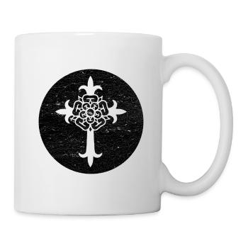 Cross Rosicrucian Black Circle Illustration - Mug - white - Right