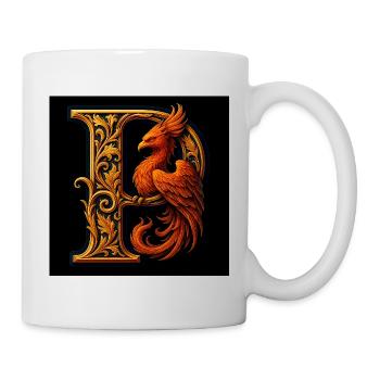 P – Magic Ornament with Phoenix - Mug - white - Right