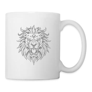 Lion Tribal Lion Head Tattoo - Mug - white - Right