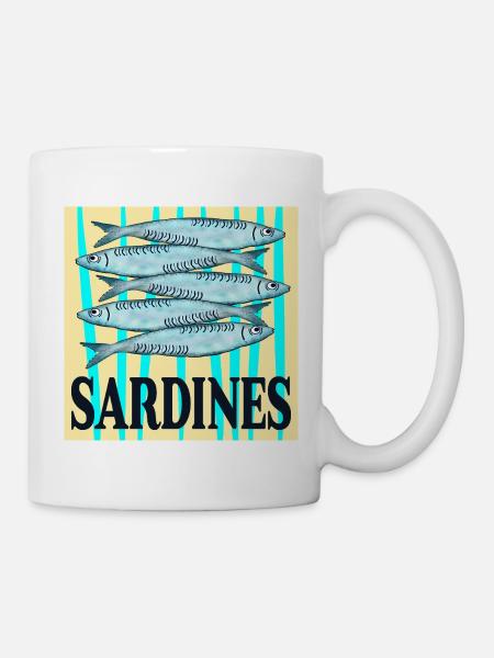 KONSERVENDOSE SARDINEN FISCHE - Tasse - Weiß