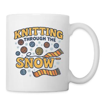 Stricken durch den Schnee Winter-Design - Tasse - Weiß - Rechts