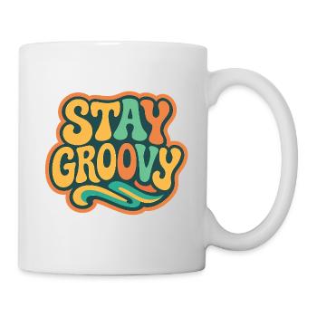 Stay Groovy Retro Vintage Design | 60s hippie style - Mug - white - Right