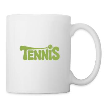 Tennis Logo - Cooles Sport-Logo - Tasse - Weiß - Rechts