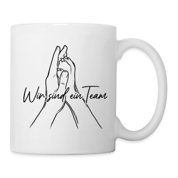 Hand + Dog Paw - High Five - We are a team - Mug - white - Right