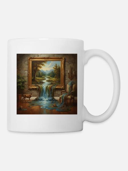 Natural wonderland with running water - Mug - white