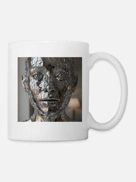 Faceted Body Sculpture - Mug - white