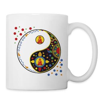 Yin Yang Tao avec Bouddha - Mug blanc - blanc - Droite