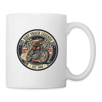 Vintage Dirt Track Motorcycle Logo - Mug - white - Right