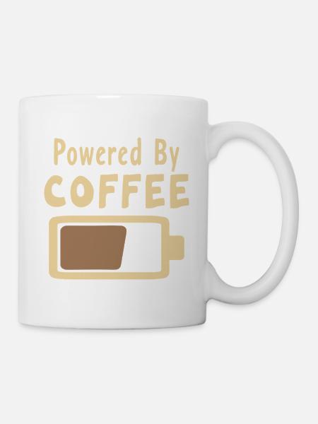 Kaffeeliebe Motiv auf Kleidung - Tasse - Weiß