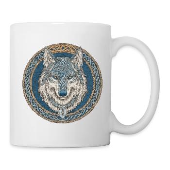 Nordische Wolf Mythologie - Tasse - Weiß - Rechts