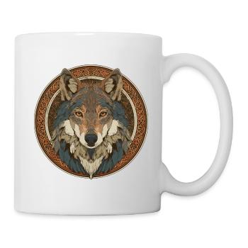 Loup légendaire à motif celtique - Mug blanc - blanc - Droite
