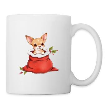 Chihuahua im Geschenkesack – Santa’s Surprise - Tasse - Weiß - Rechts