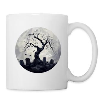 Dark Ghost Trees with Cemetery - Mug - white - Right