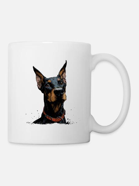 Cooler Dobermann - Tasse - Weiß