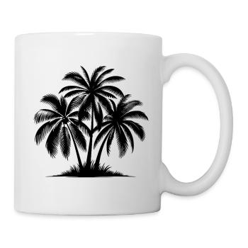 Sonne küsst Palmen Sommer am Palmenstrand - Tasse - Weiß - Rechts