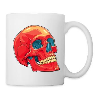 Totenkopf Skull - Tasse - Weiß - Rechts