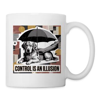 Kontrolle ist eine Illusion Hundekunst - Tasse - Weiß - Rechts