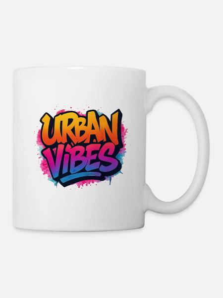 Lebendige Graffiti-Urban Vibes  - Tasse - Weiß