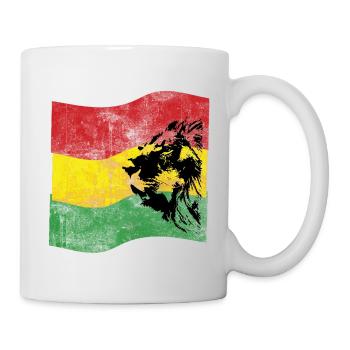 Reggae Löwe mit Flagge - Tasse - Weiß - Rechts