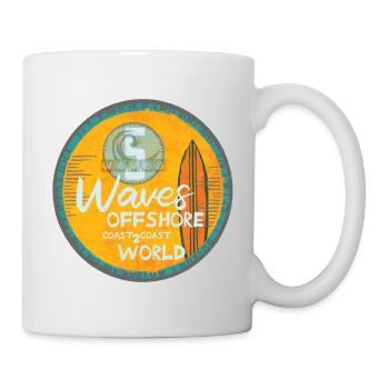 Surf-Wellen Offshore Design - Tasse - Weiß - Rechts