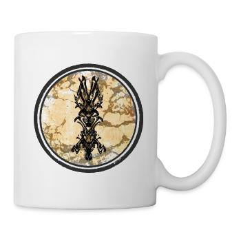 Dragon Horn Tribal Illustration - Mug - white - Right