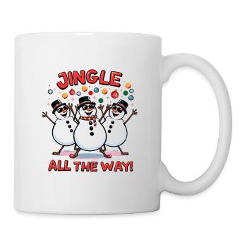 Bonhommes de neige disco – Jingle All the Way - Mug blanc - blanc - Droite