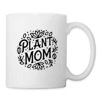 Pflanze Mama Gärtner lustig Gartenarbeit Mutter - Tasse - Weiß - Rechts