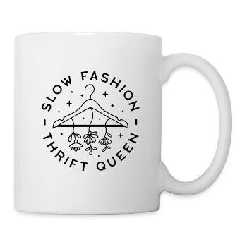 Slow fashion économe drôle friperie queen esthétique - Mug blanc - blanc - Droite